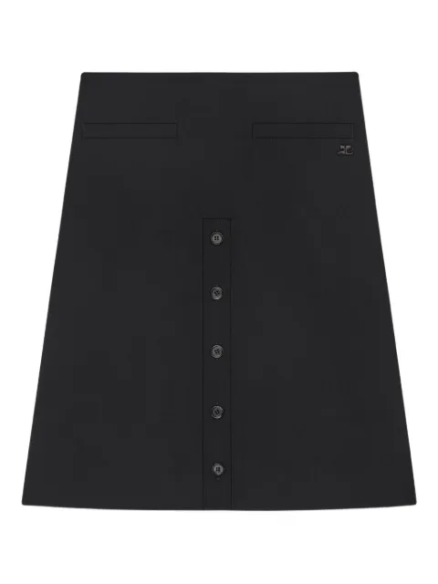 Courrèges buttoned midi skirt