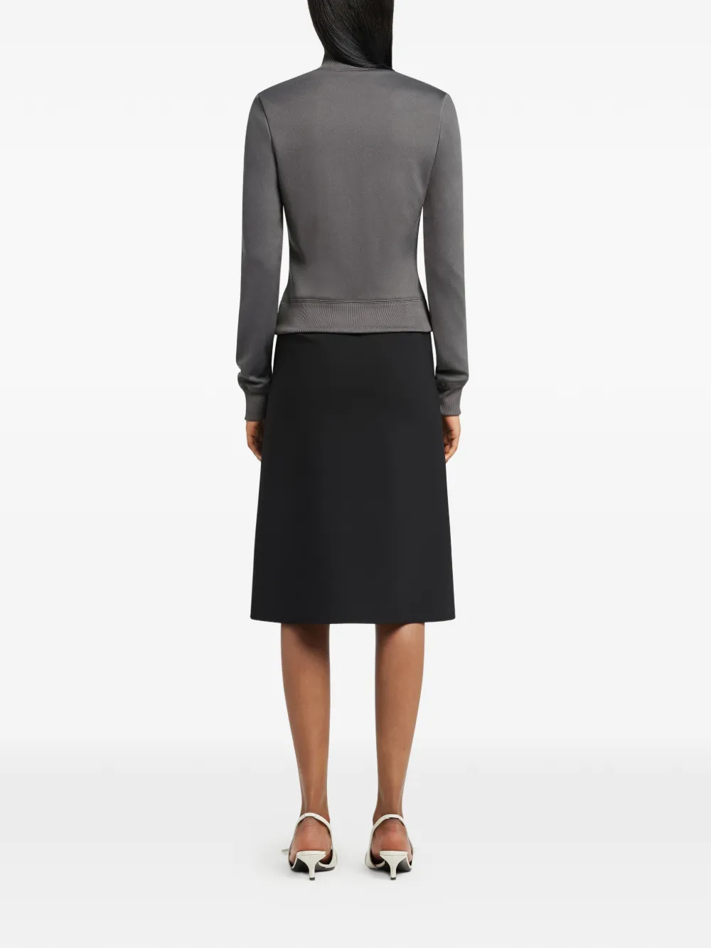 Courrèges Buttoned Midi Skirt In Black