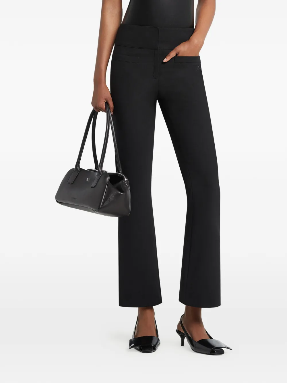 Courrèges heritage bootcut trousers - Zwart