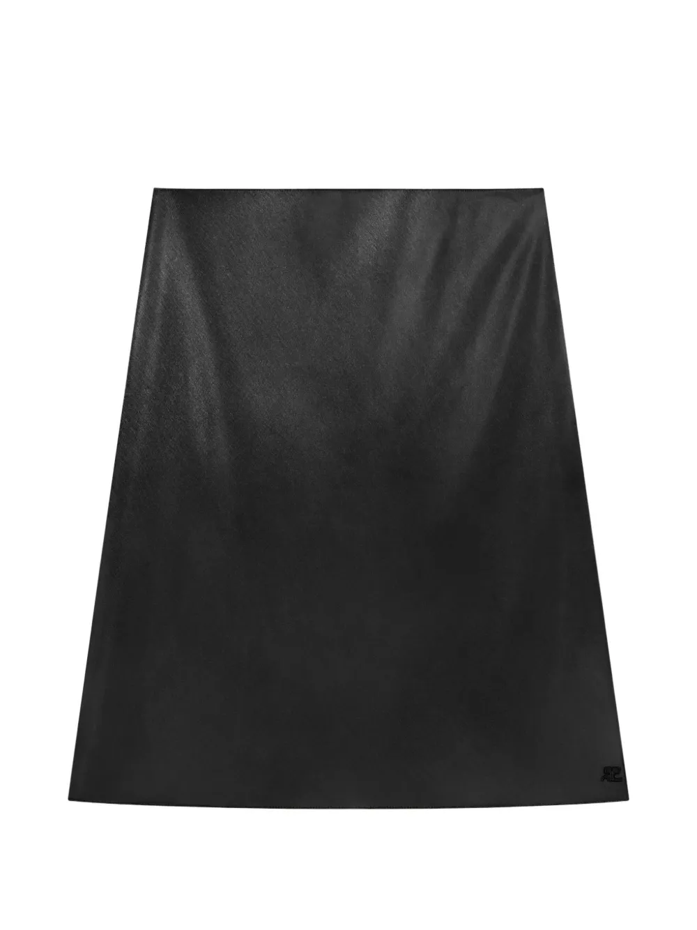 Courrèges Midi-rok met geborduurd logo Zwart