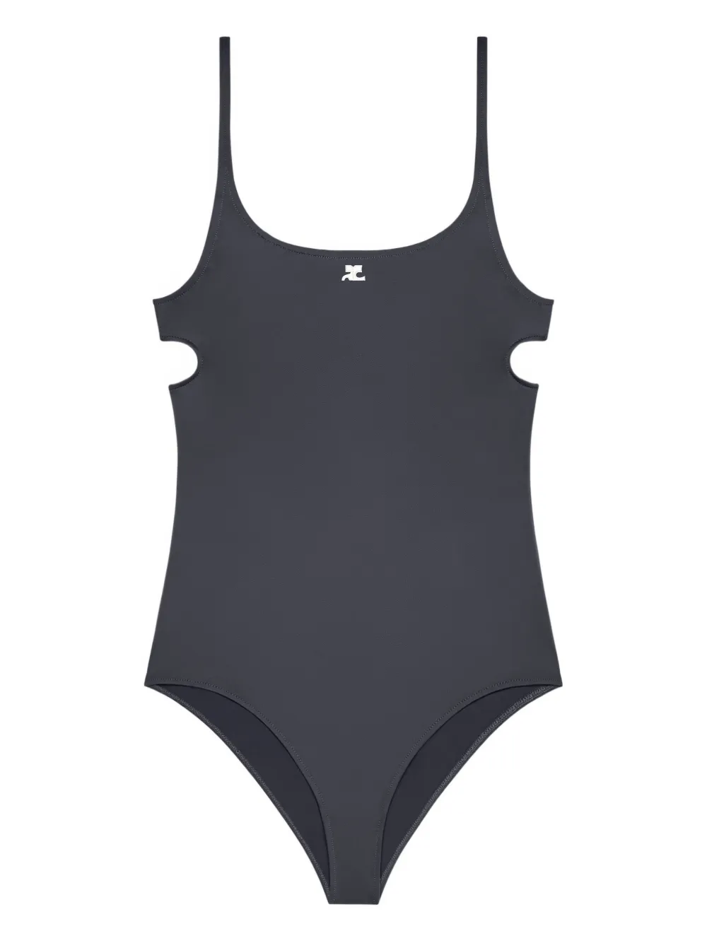 Courrèges Costume da bagno con dettaglio cut-out - Grigio