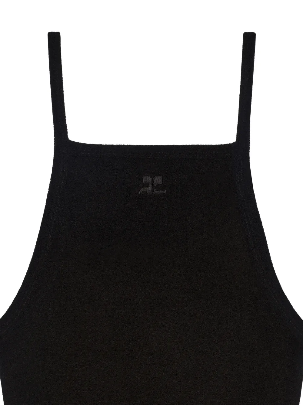 Courrèges Mini-jurk met logodetail Zwart