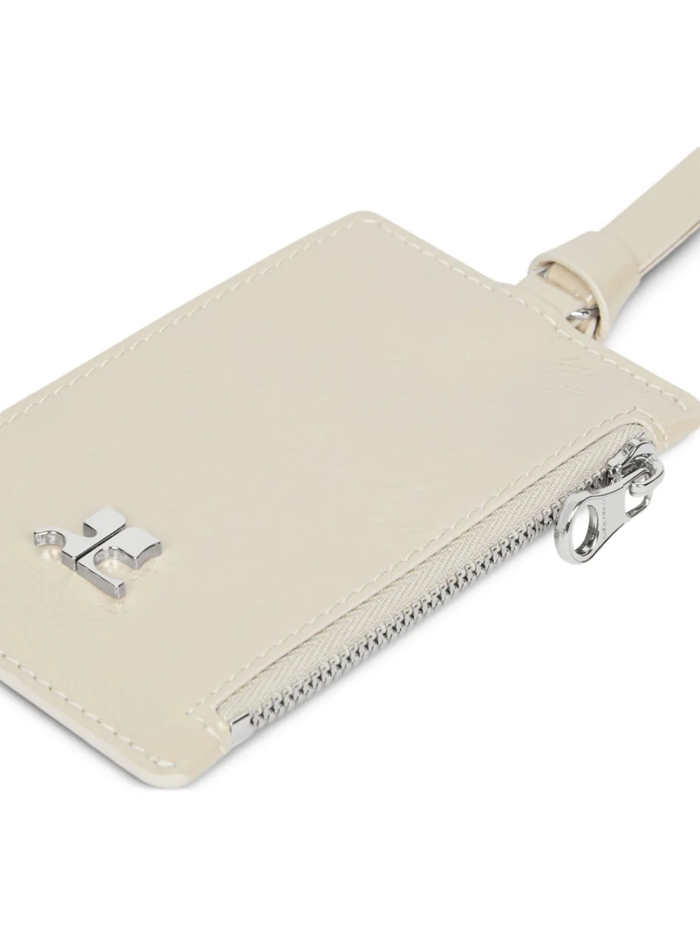  Courrèges Naplack Zip Cardholder - Neutrals 
