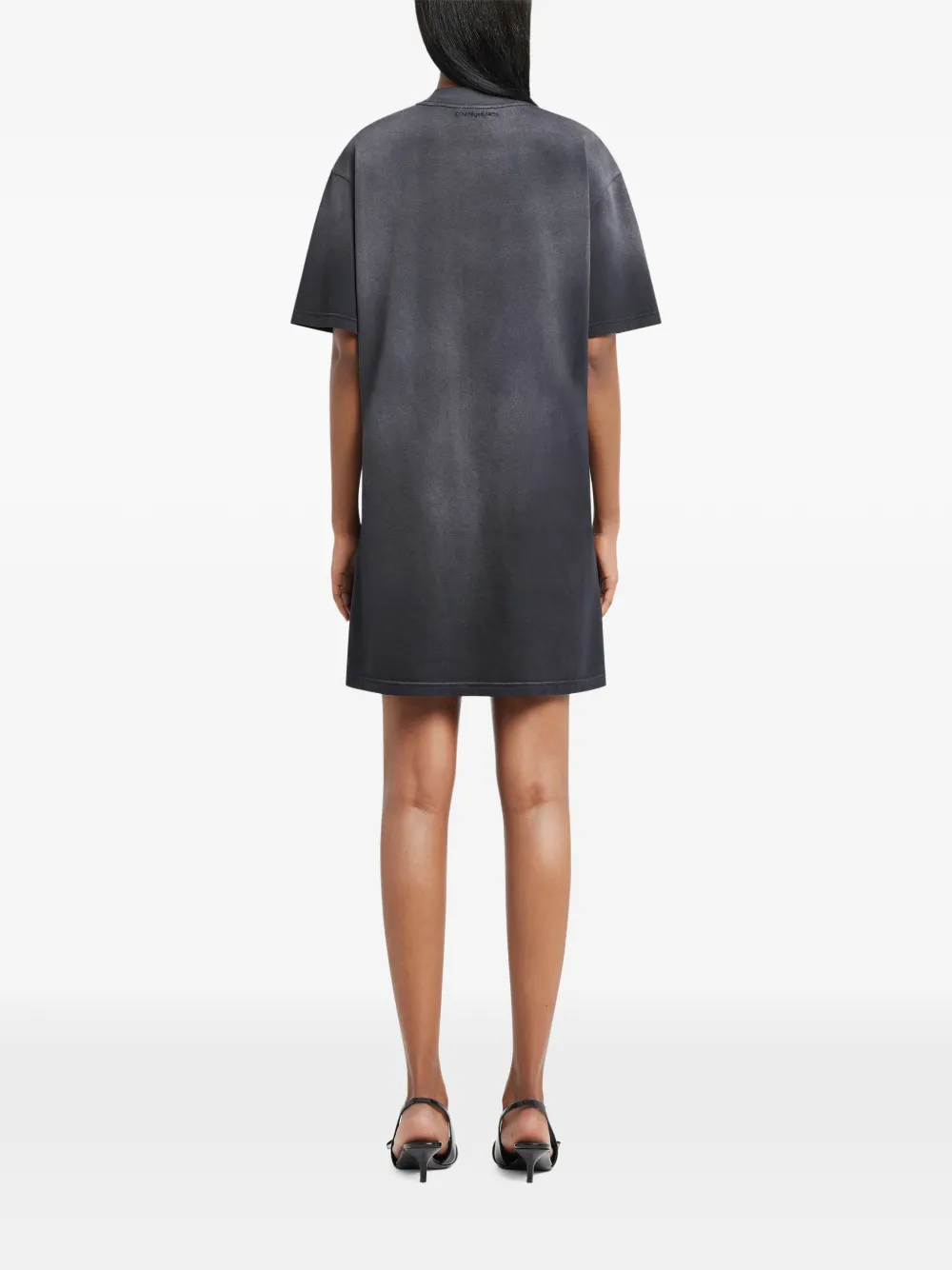 Courrèges T-shirtjurk met korte mouwen Zwart