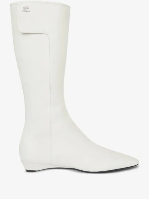 Courrèges logo-detail flat boots