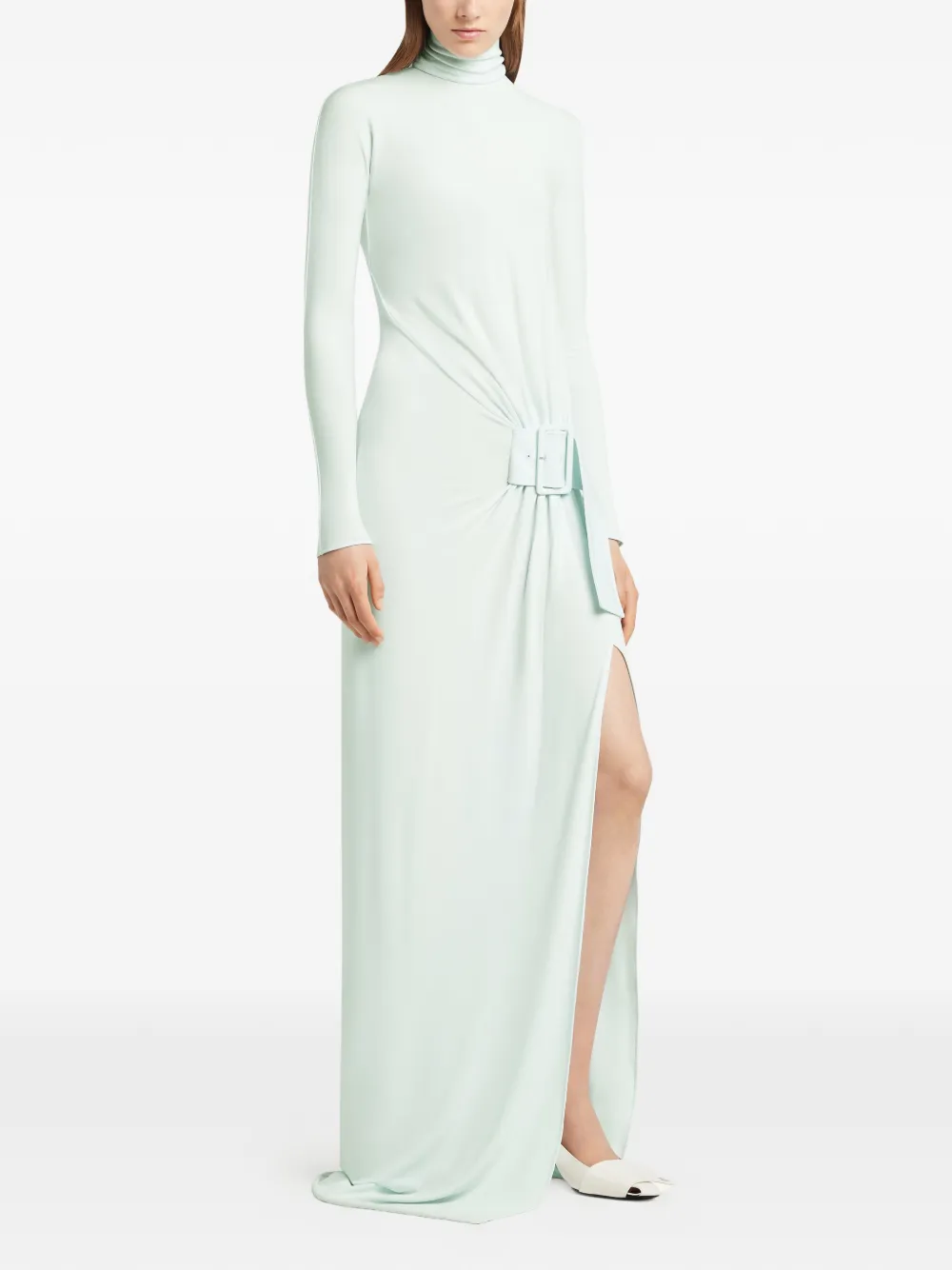 Courrèges Maxi-jurk met gesp Groen