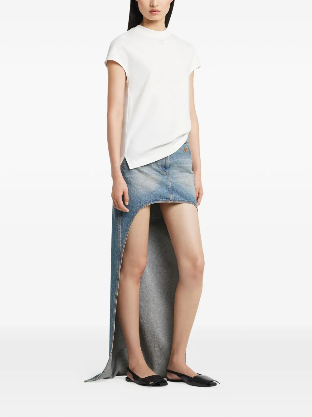 Courrèges T-shirt met logo Wit