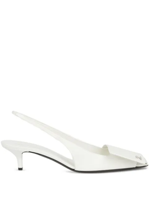 Courrèges 45mm logo-plaque slingback pumps