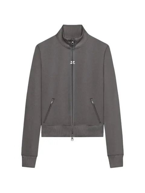 Courrèges sudadera con logo y cierre