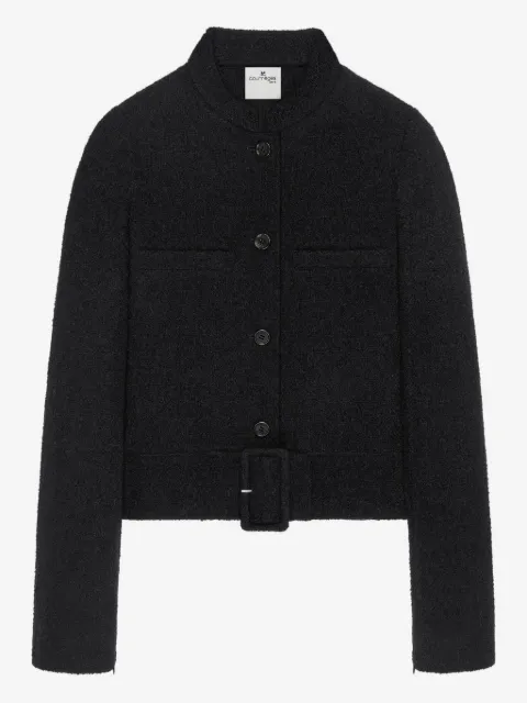 Courrèges chamarra de tweed con detalle de hebilla