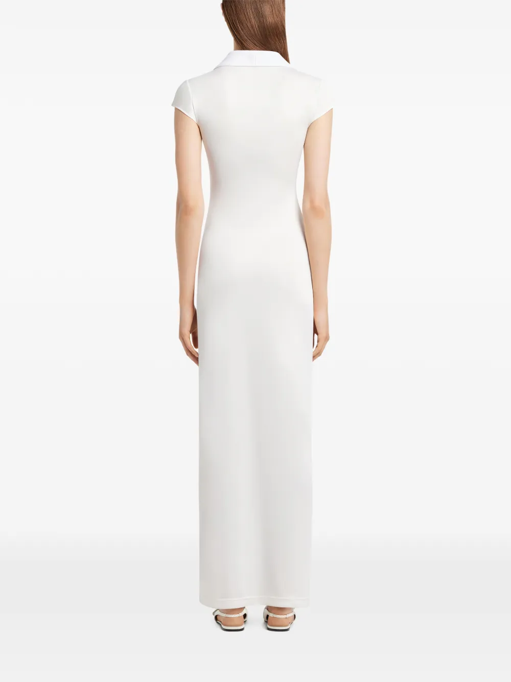 Courrèges Maxi-jurk met logo Wit