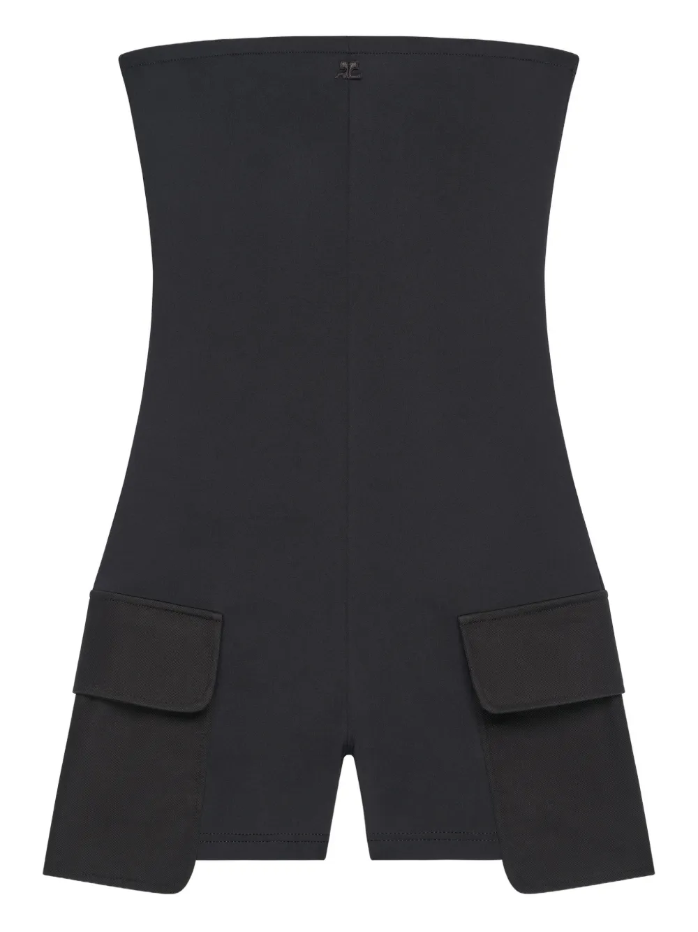 Courrèges Tuta corta con tasche - Nero