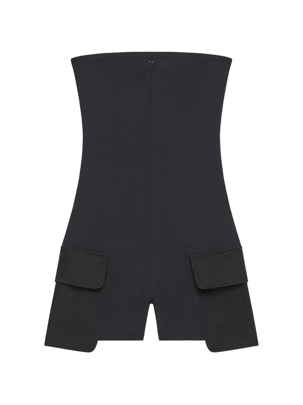Courrèges Playsuit met twee zakken Zwart