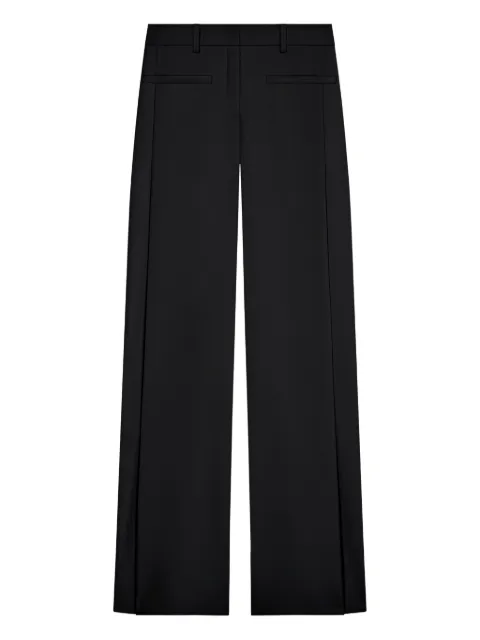Courrèges logo pleated trousers
