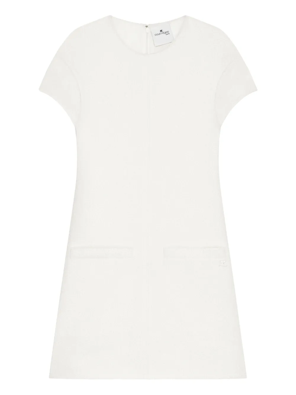 Courrèges Abito corto svasato - Bianco