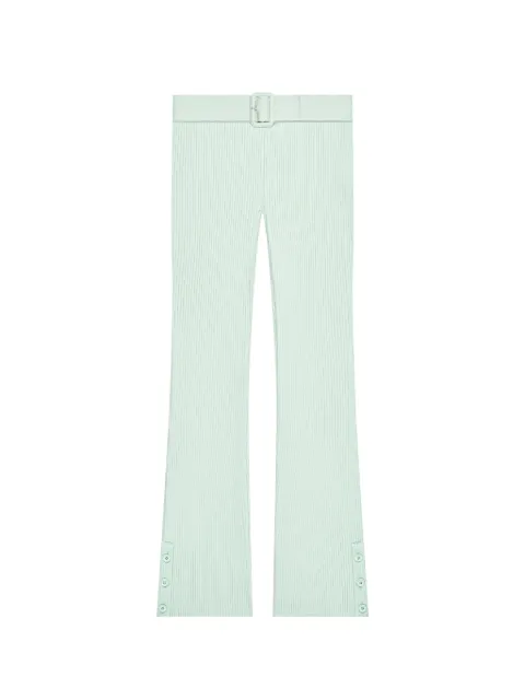 Courrèges pantalones de canalé con cinturón