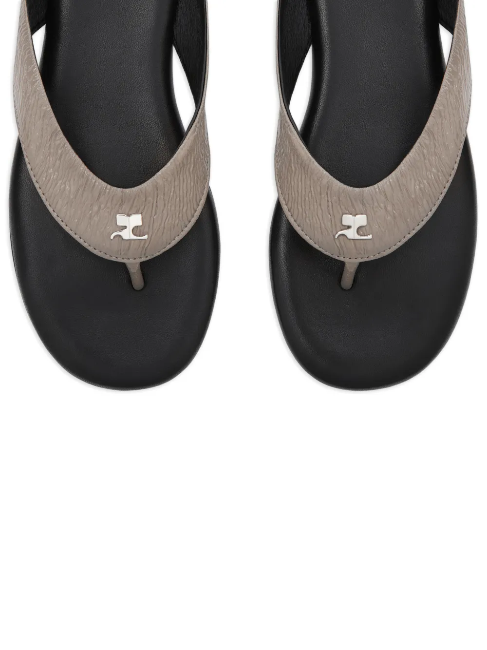 Courrèges Sandalen met logo Beige