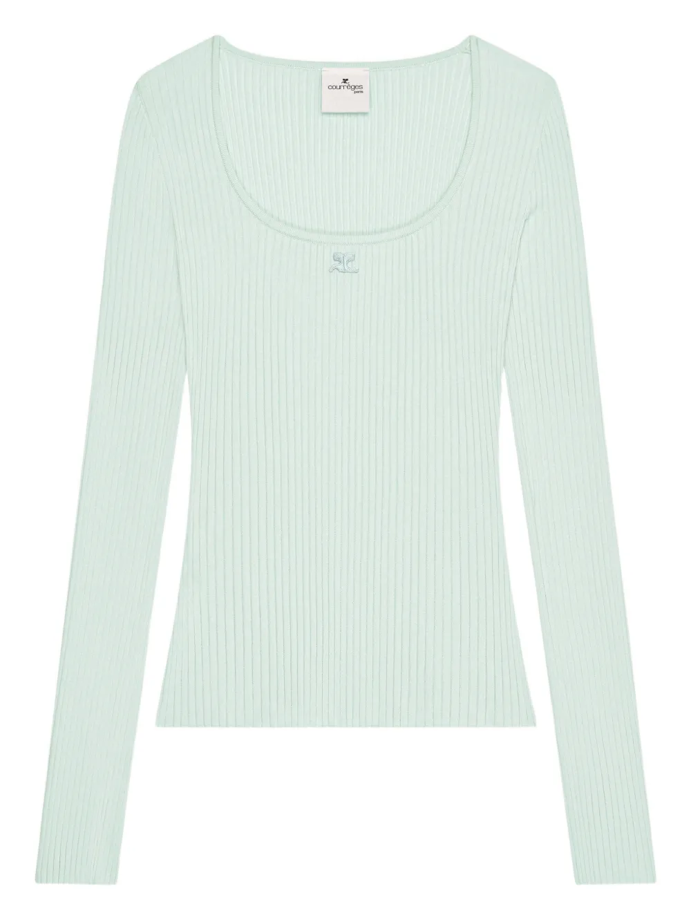 Courrèges Ribbed Top In Green