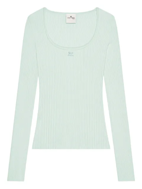 Courrèges top tejido de canalé