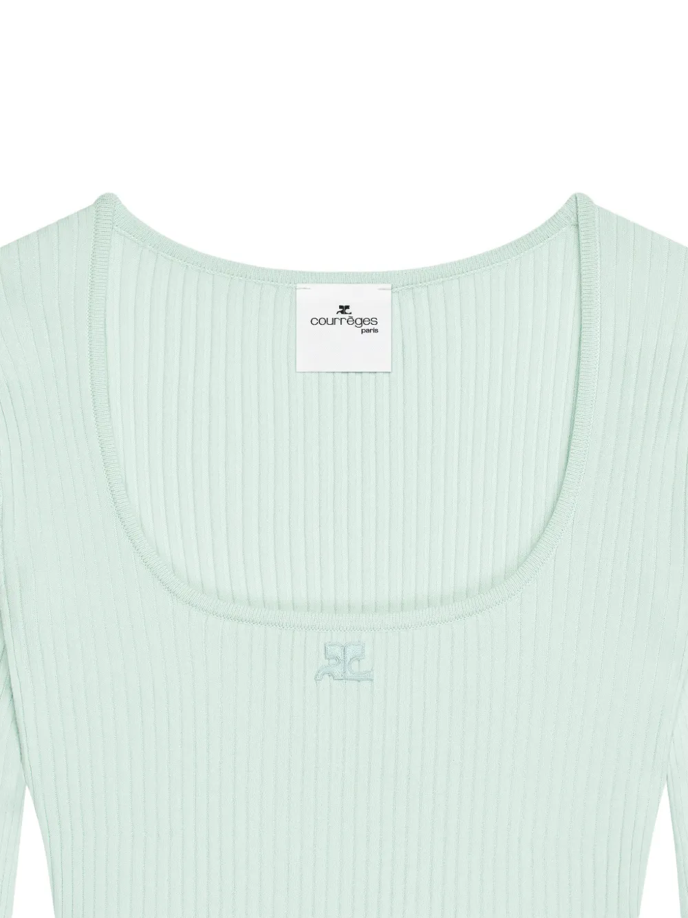 Courrèges Ribbed Top In Green