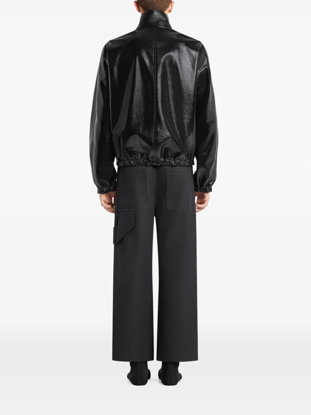 Courrèges Pockets Zip-up Jacket In Black