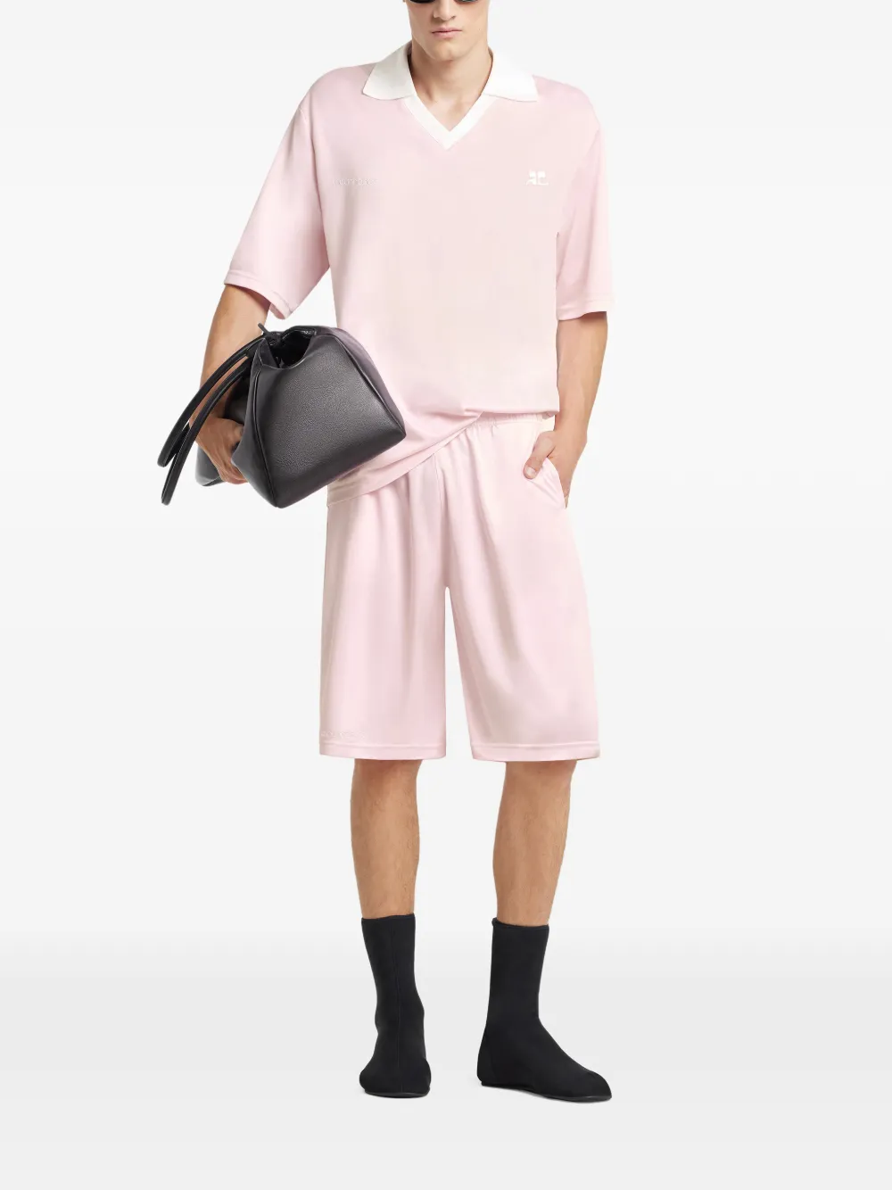 Courrèges V넥 로고 폴로 셔츠 | Image 2