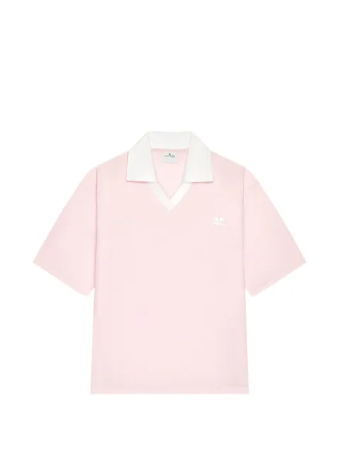 Courrèges oversized sports polo shirt