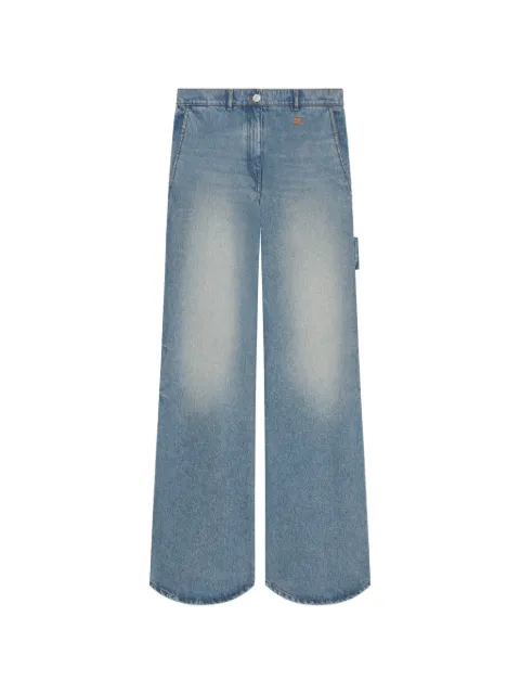 Courrèges pantalones con parche del logo