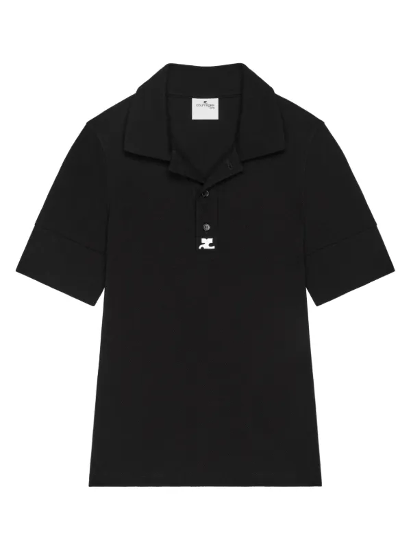 Courrèges Signature Polo in Black