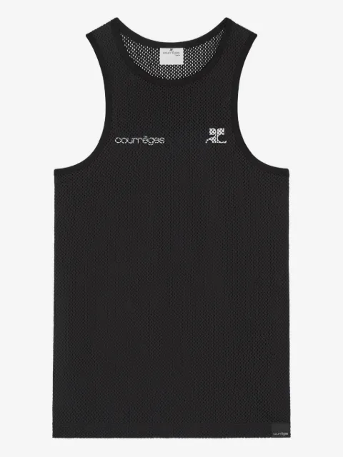 Courrèges logo mesh vest