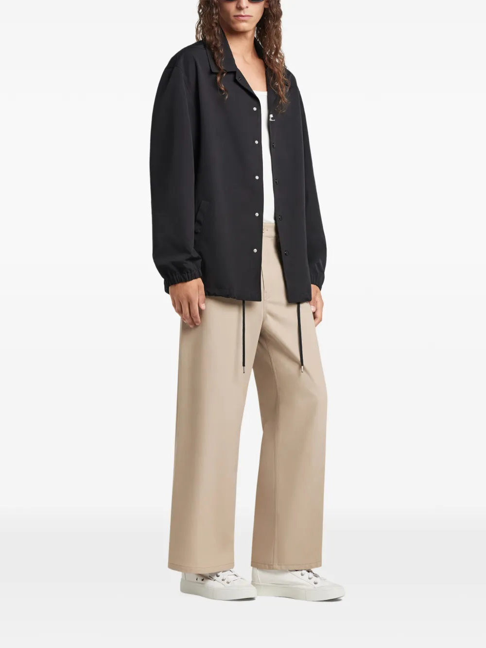  Courrèges Hammer Logo-embroidered Trousers - Neutrals 