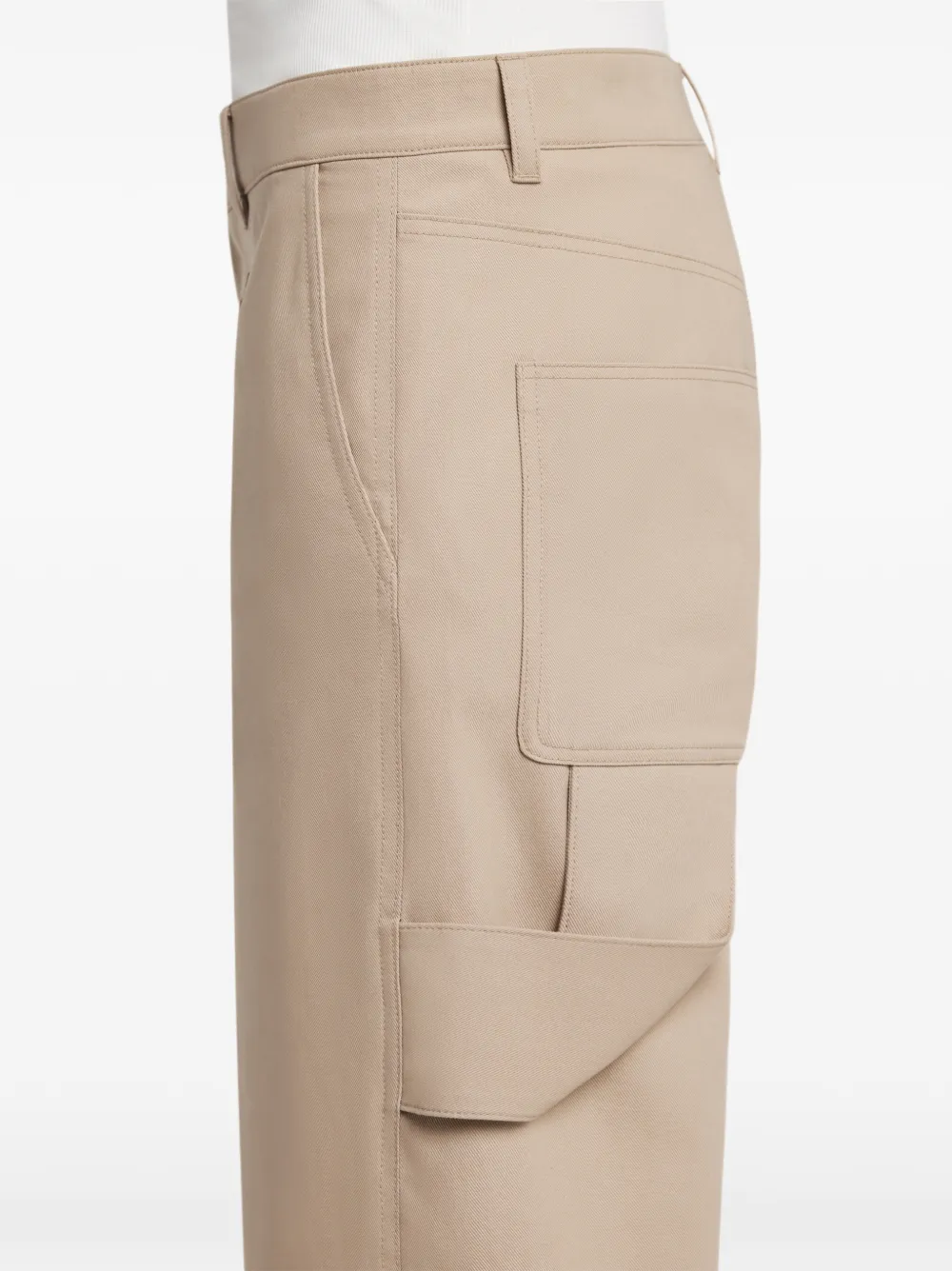 Courrèges Hammer broek met geborduurd logo Beige