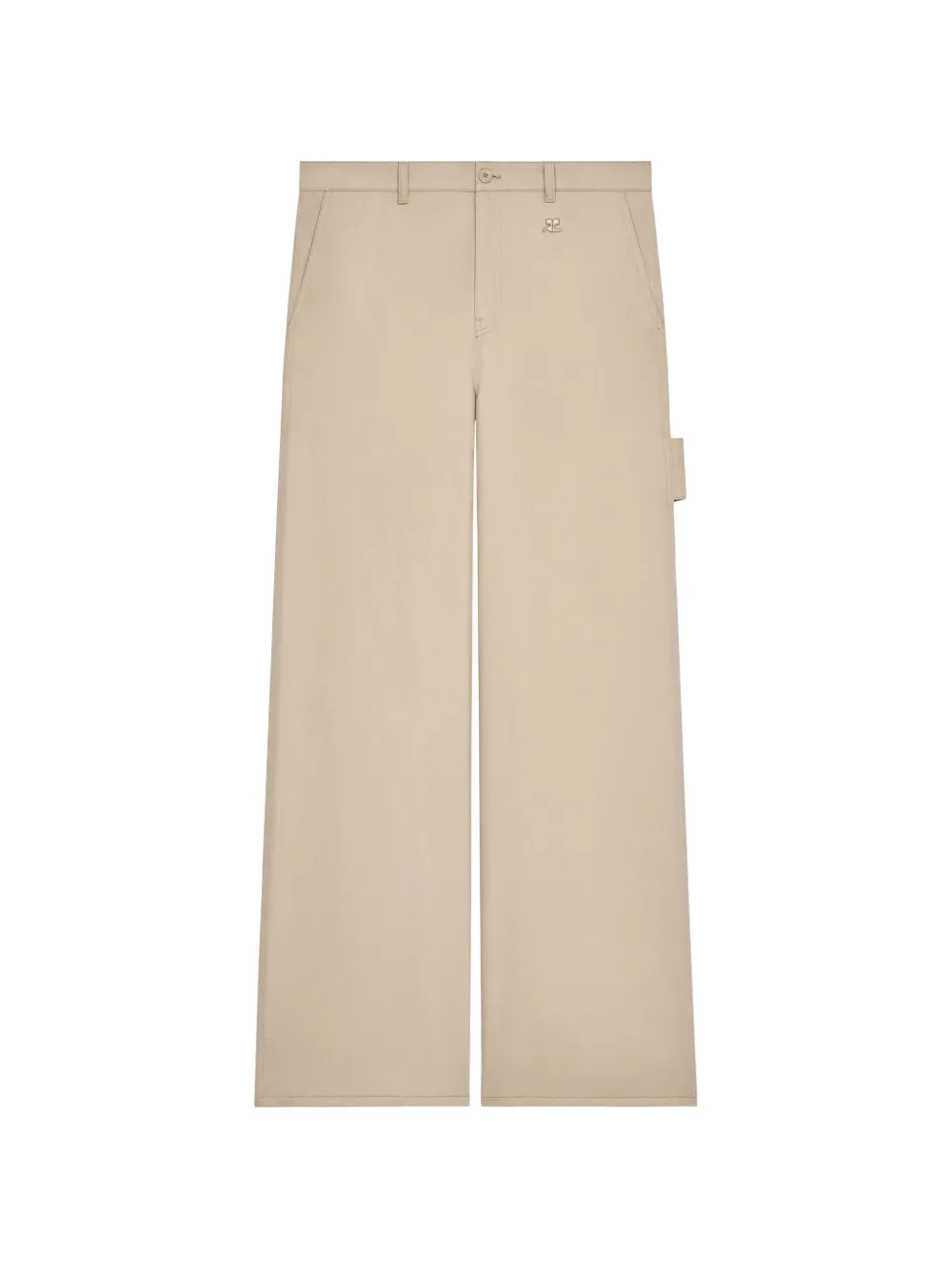 Courrèges Hammer broek met geborduurd logo Beige