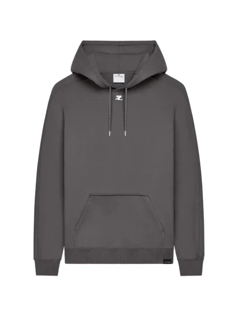 Courrèges hoodie con logo bordado