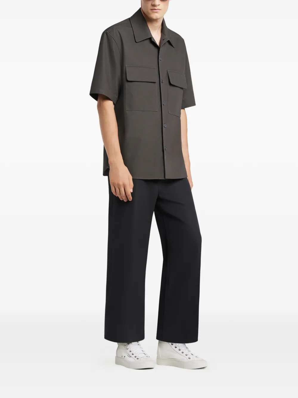  Courrèges Pocket Short-sleeve Shirt - Grey 