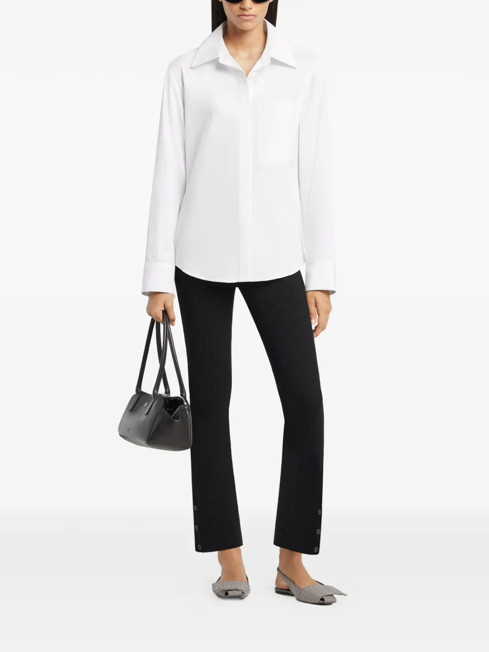 Courrèges buttoned long-sleeve shirt - Wit