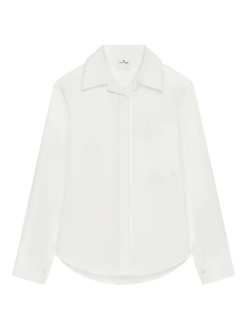 Courrèges Buttoned Long-sleeve Shirt In White