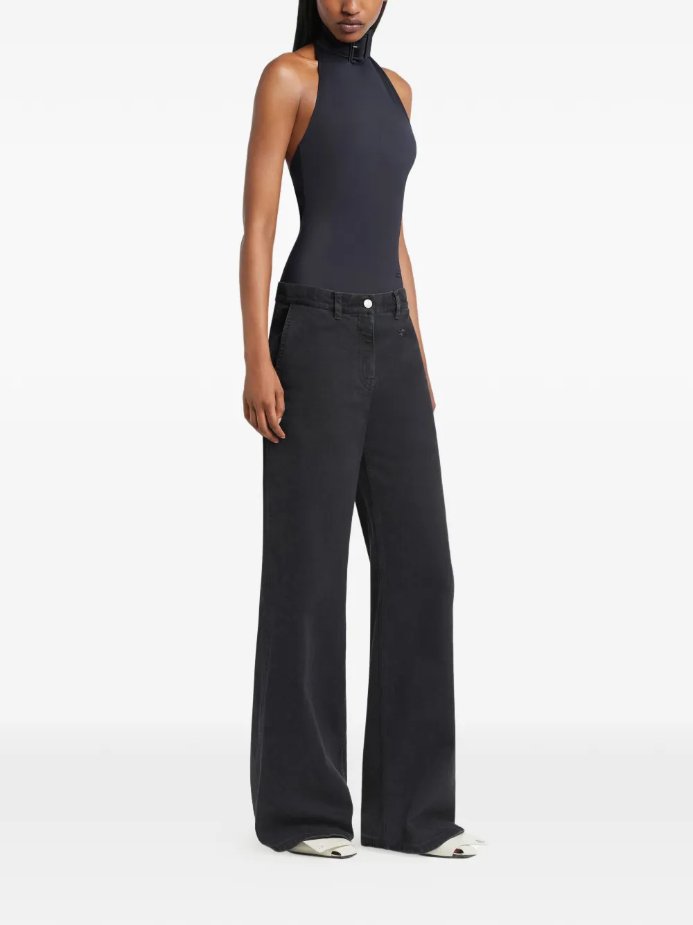  Courrèges Vaqueros Estilo Baggy - Negro 