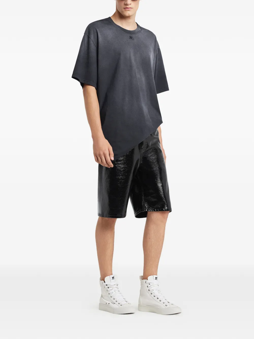 Courrèges Hammer shorts met knoopsluiting Zwart