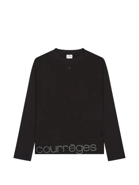 Courrèges twisted logo long sleeved T-shirt