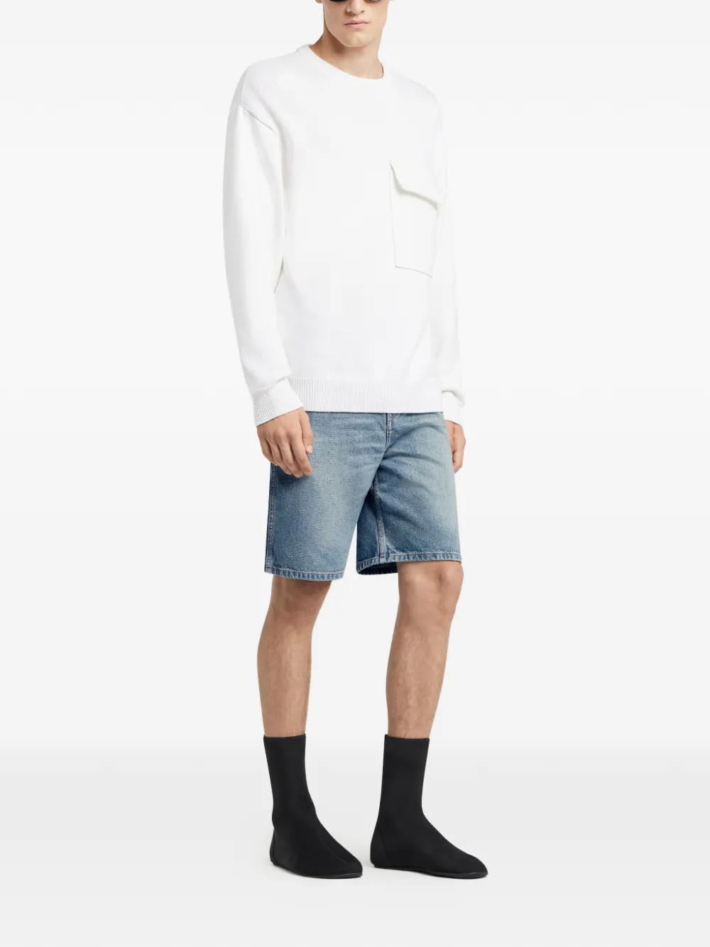 Courrèges Hammer shorts met geborduurd logo Blauw