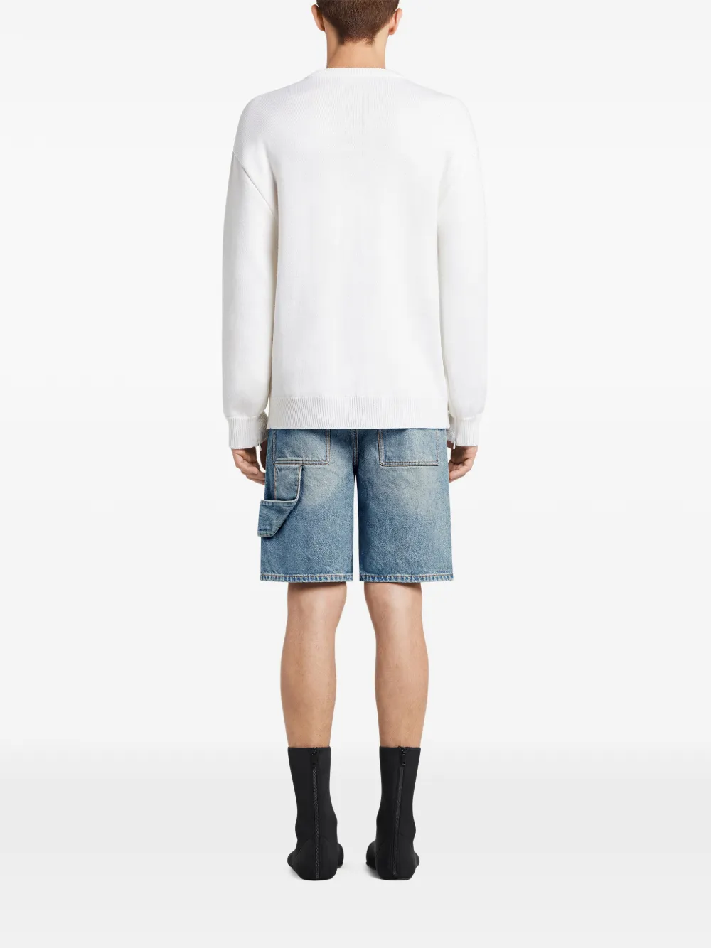 Courrèges Hammer shorts met geborduurd logo Blauw