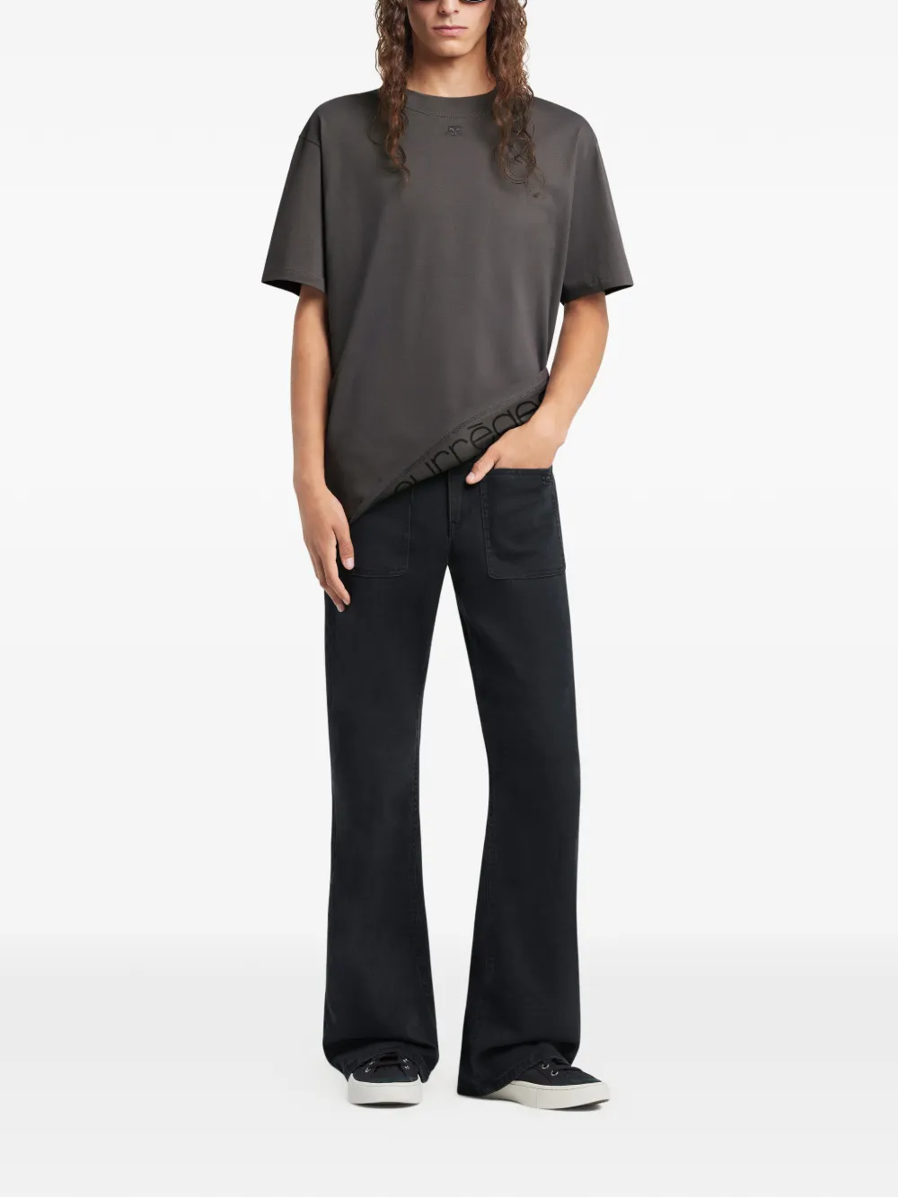 Courr&egrave;ges T-shirt met logo - Grijs