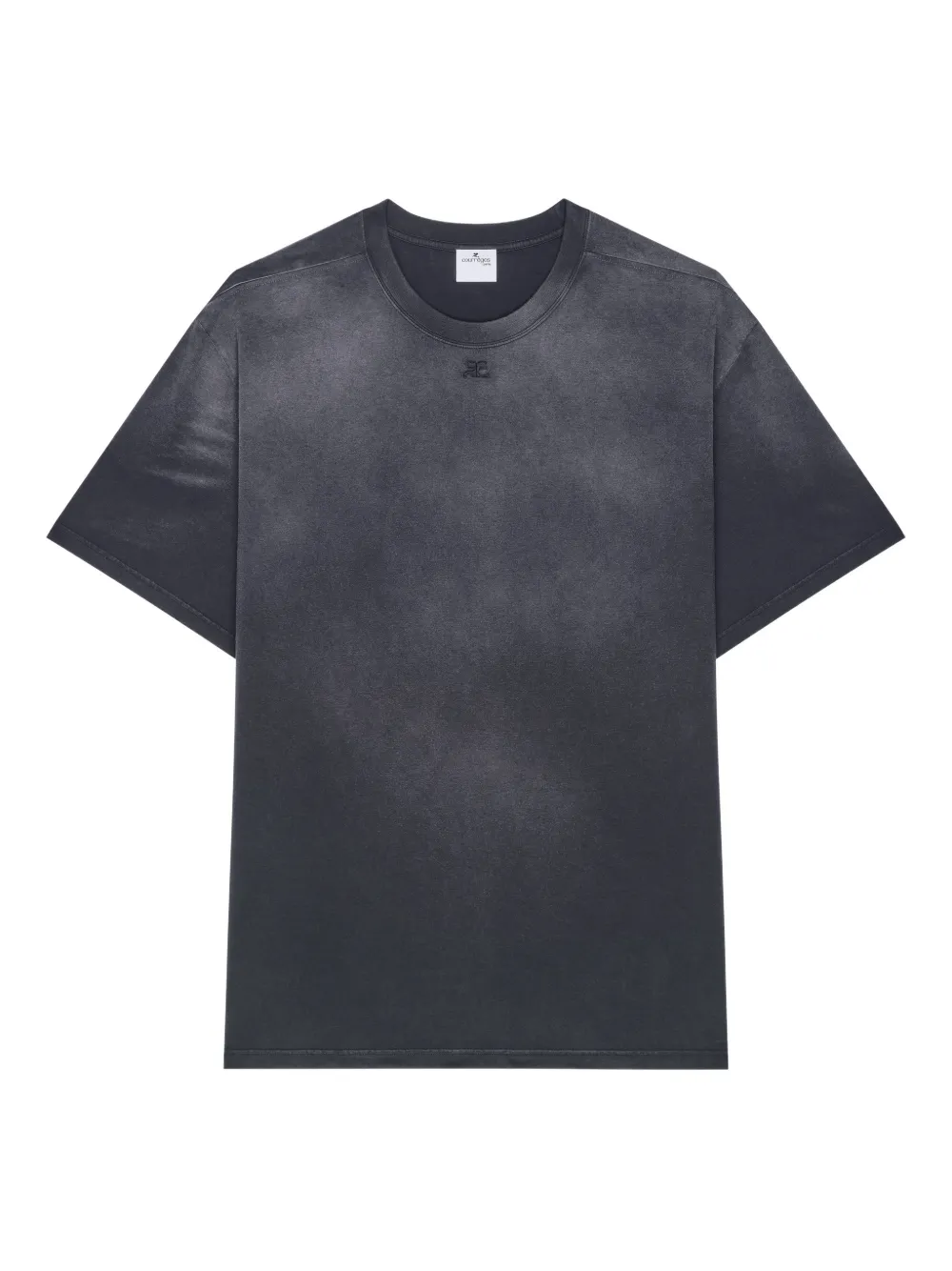 Courrèges T-Shirt mit Logo - Schwarz