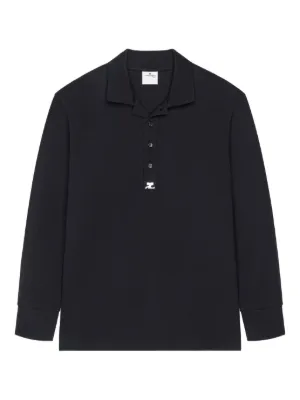 Prada long-sleeve Cashmere Polo Shirt | Black | FARFETCH