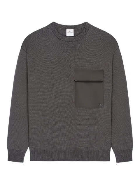 Courrèges chest-pocket crew-neck sweater
