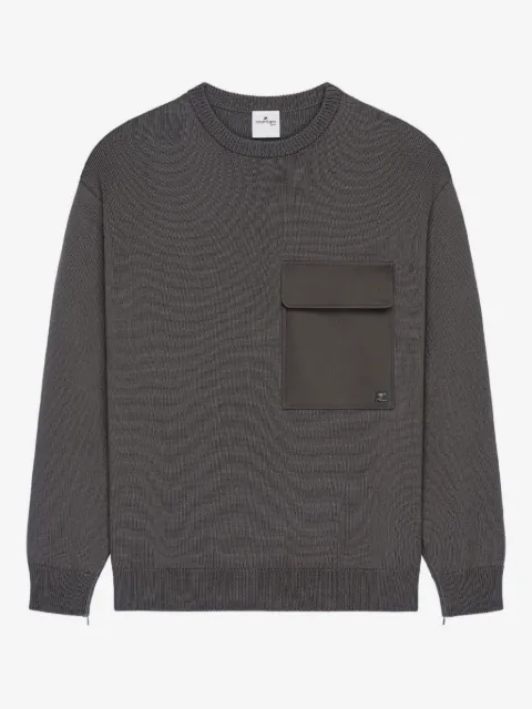 Courrèges chest-pocket crew-neck sweater