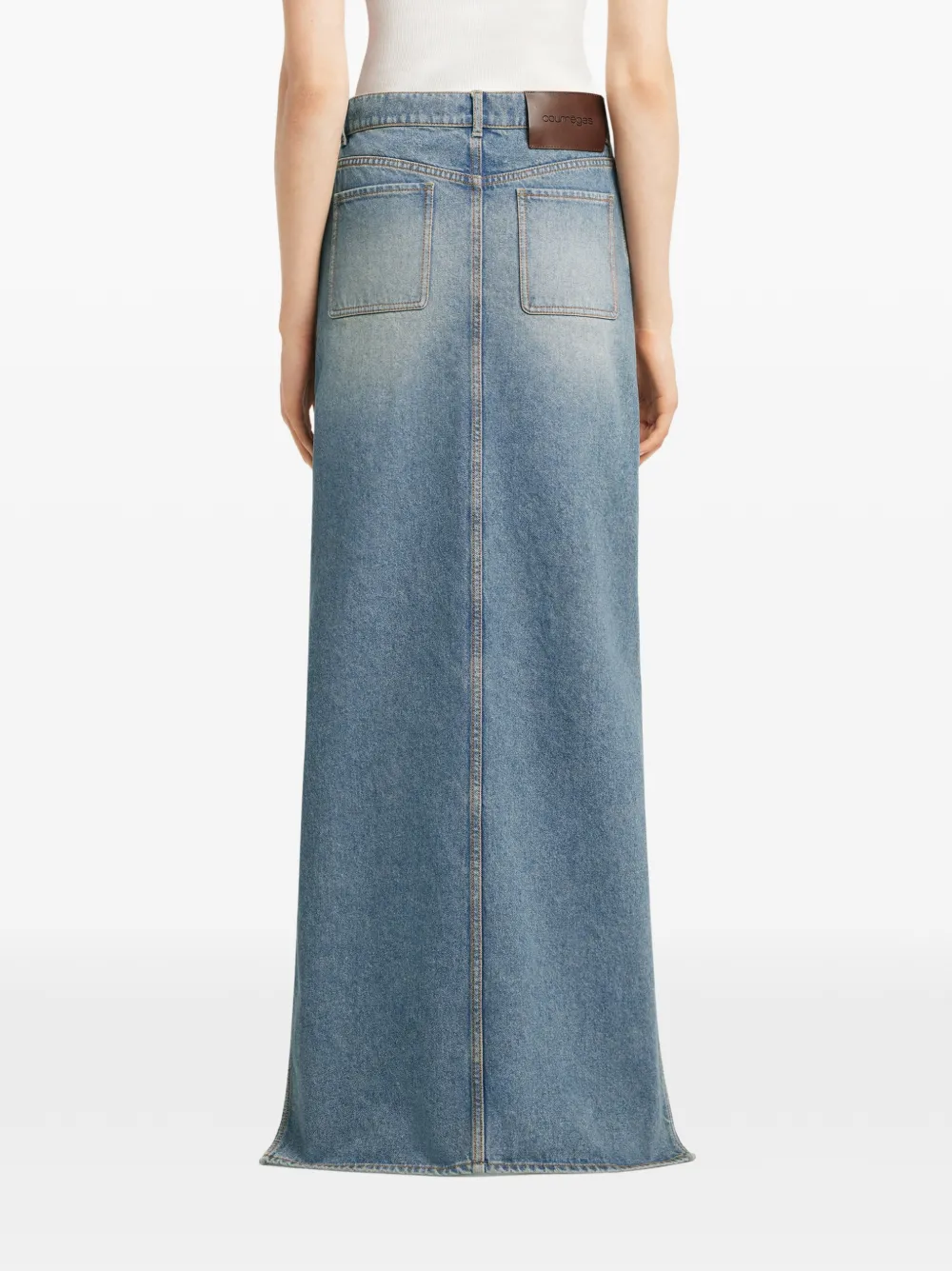 Courrèges Uitgesneden rok met knoopsluitting Blauw