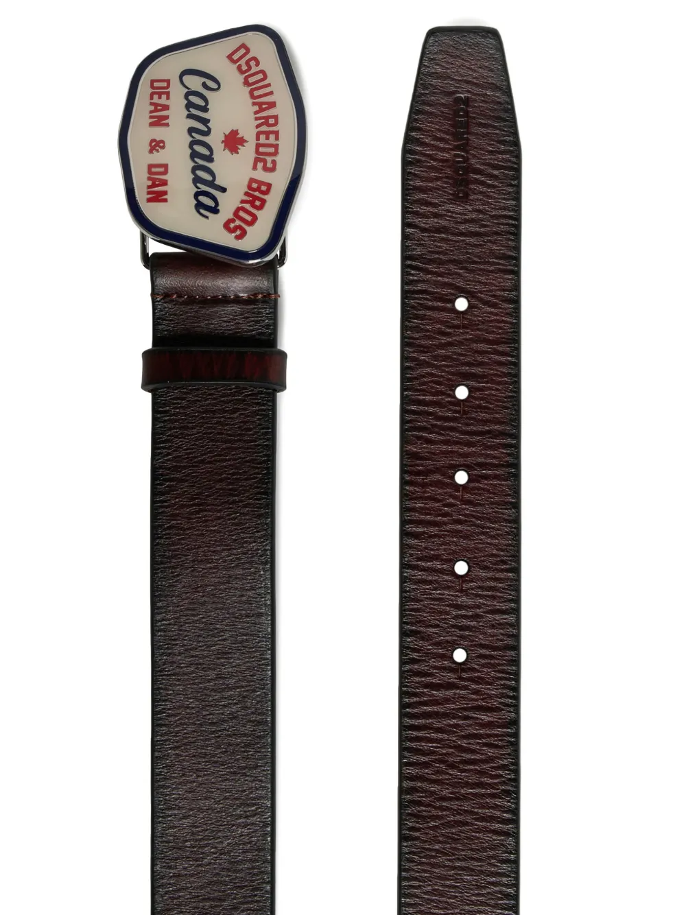  Dsquared2 Kids Logo-buckle Leather Belt - Brown 