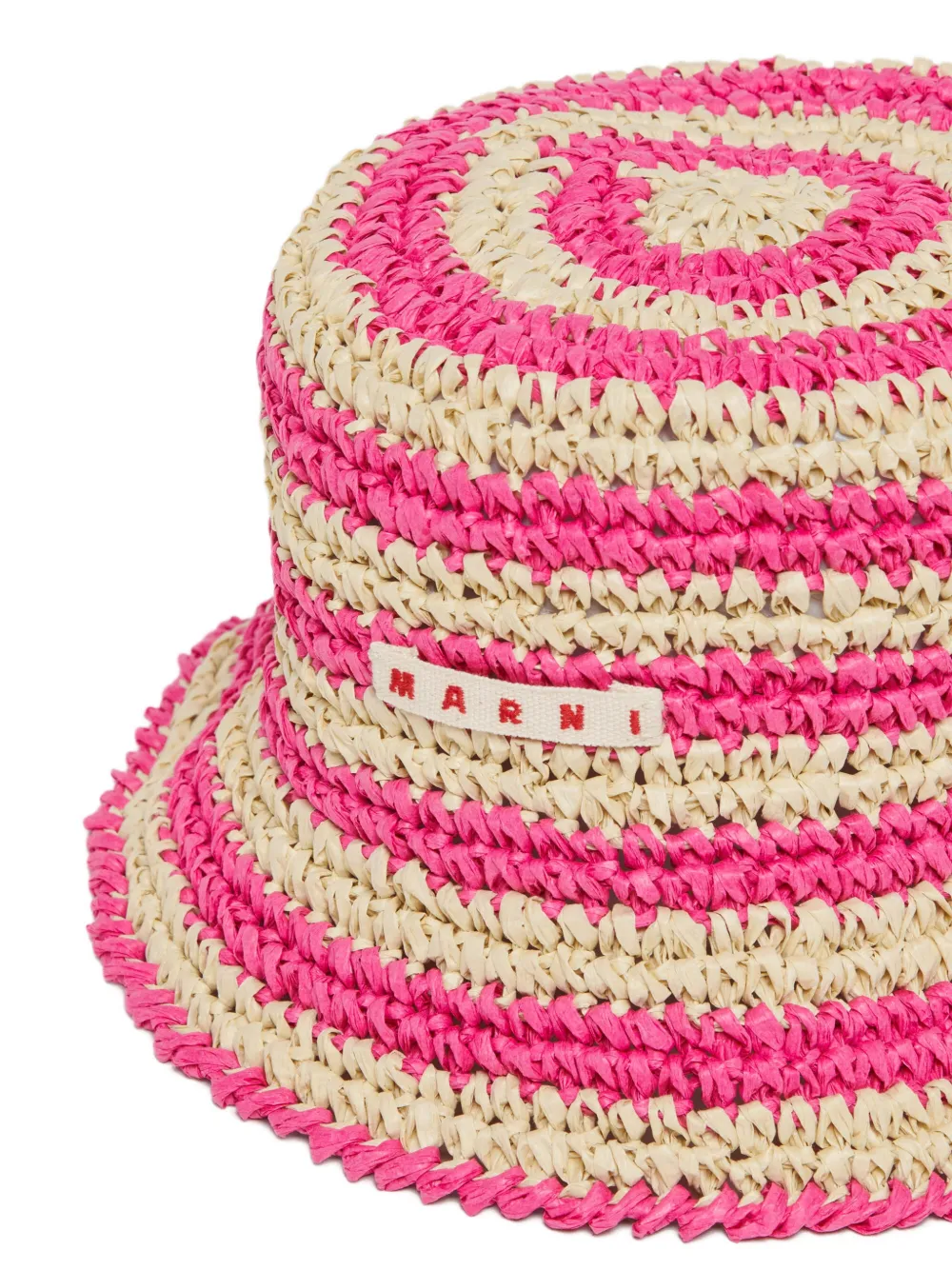  Marni Kids Logo-patch Bucket Hat - Neutrals 